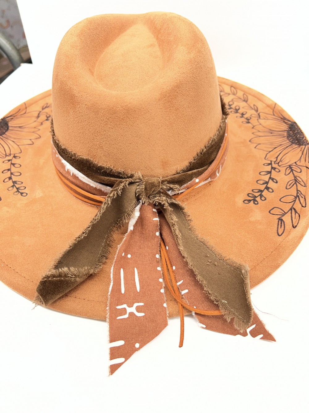 F-Fedora Rust with Sunflowers