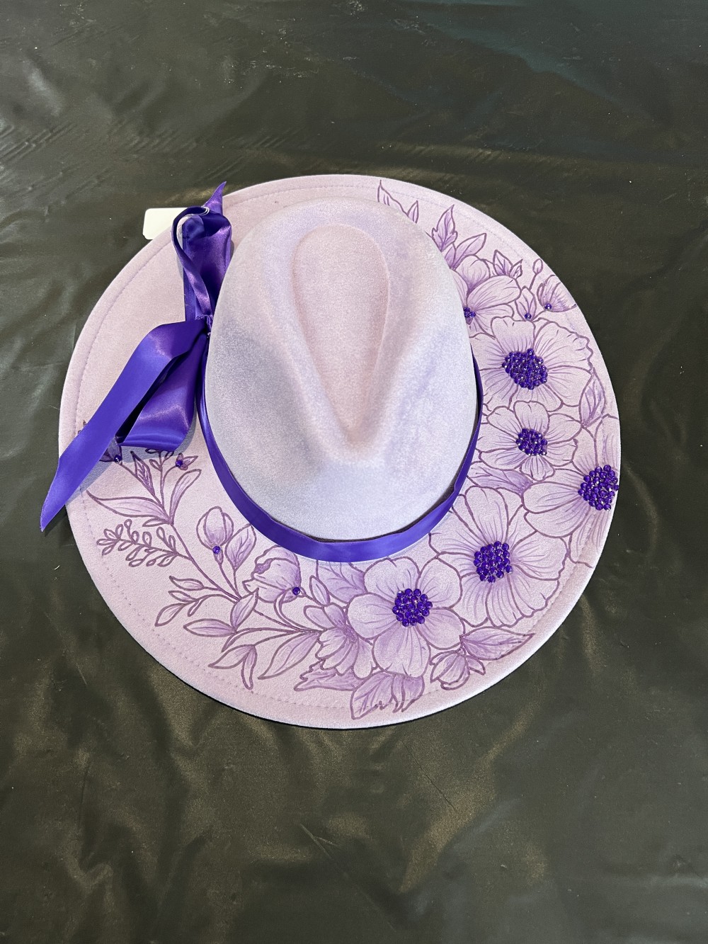 F-Fedora Purple with crystals