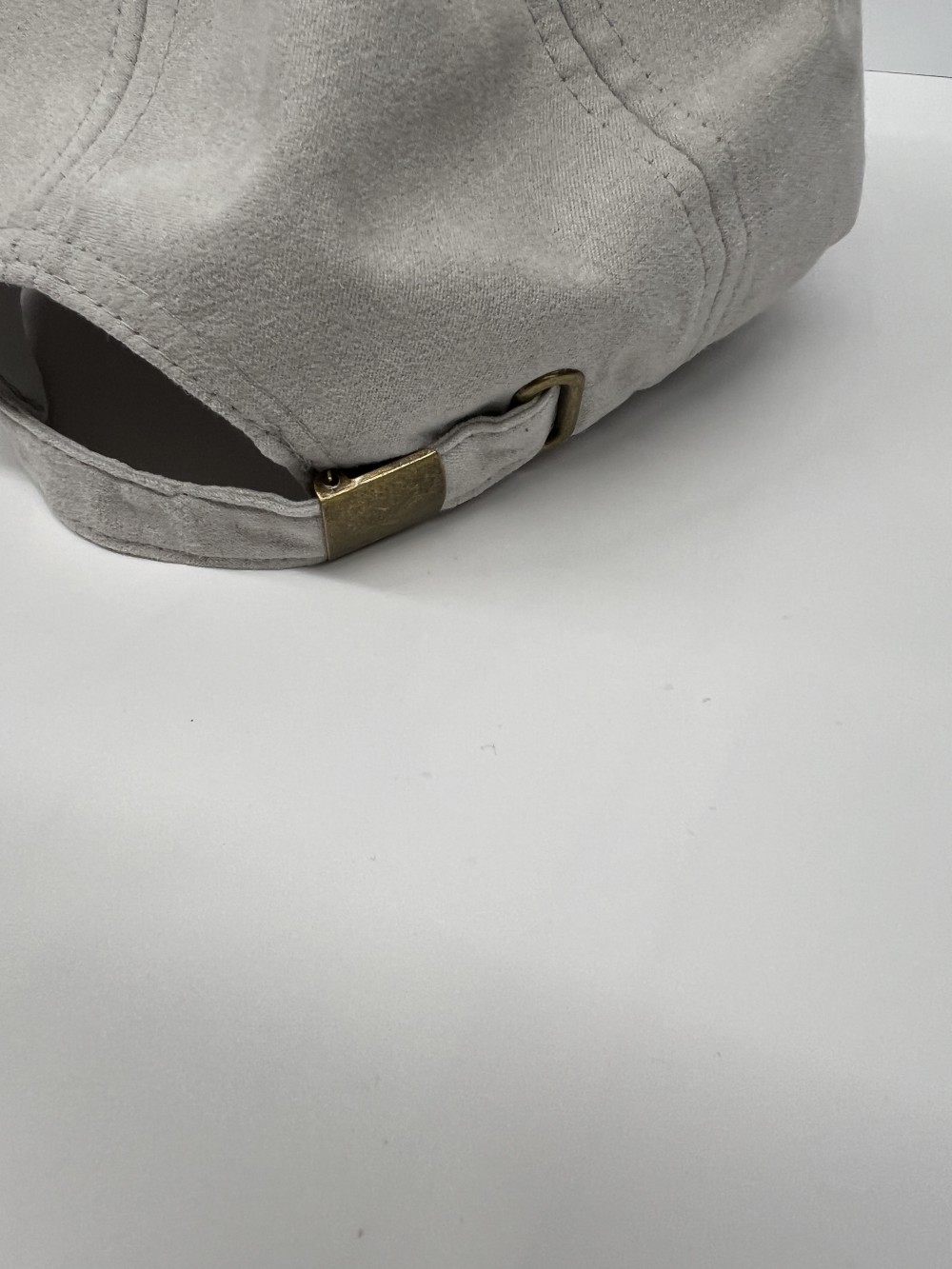 C - Gray Fish on  Vegan Suede Cap