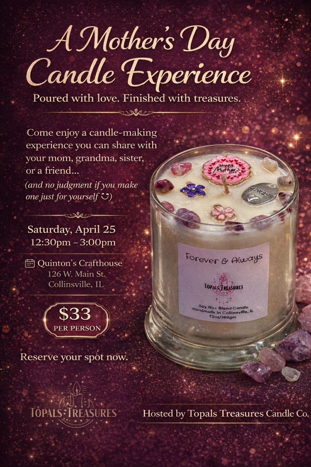 0425 Treasured Candles for Mom