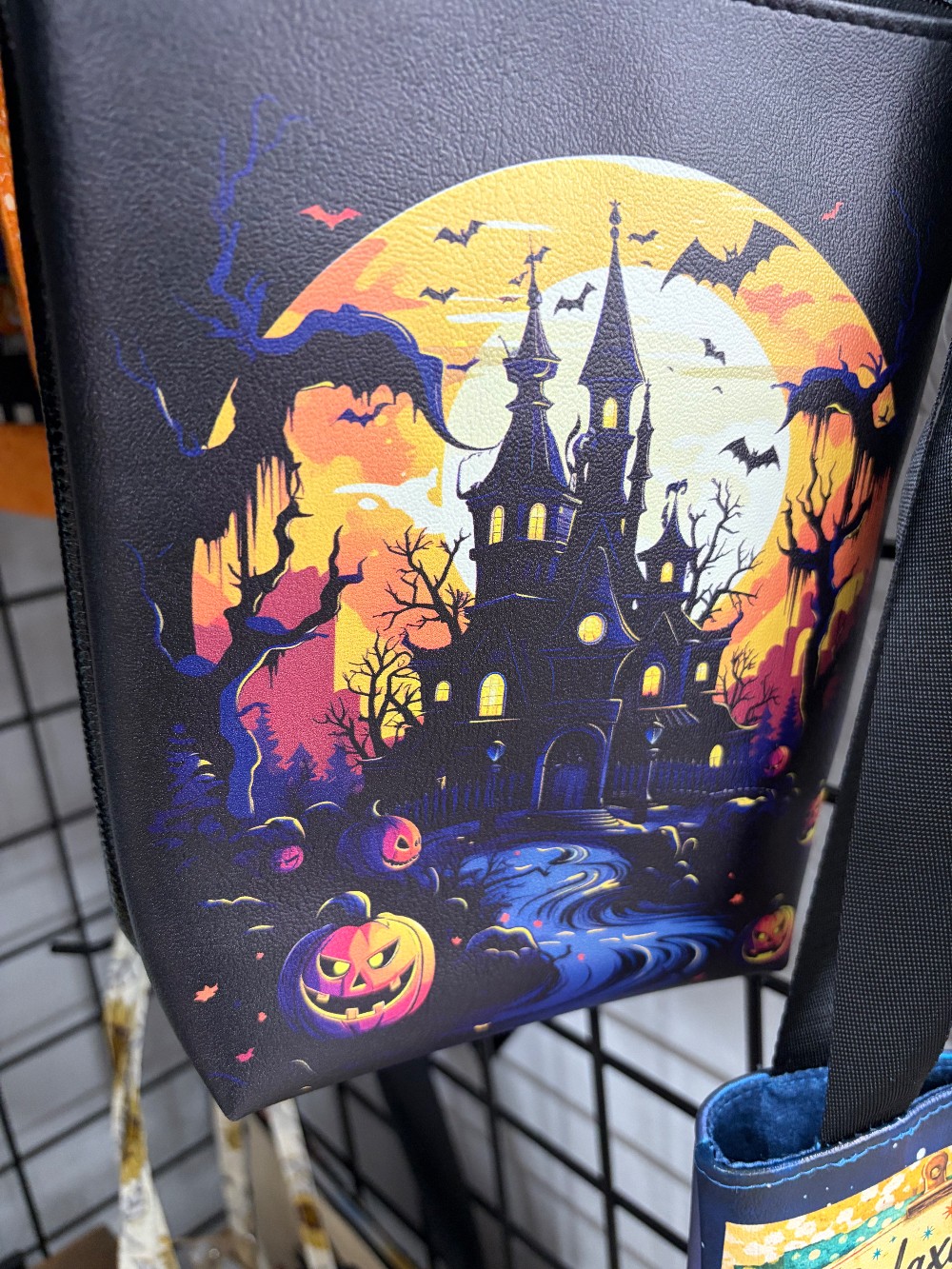 Halloween vinyl totes