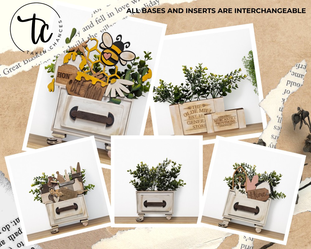 Bee Kind Insert for Vintage Box / Crate