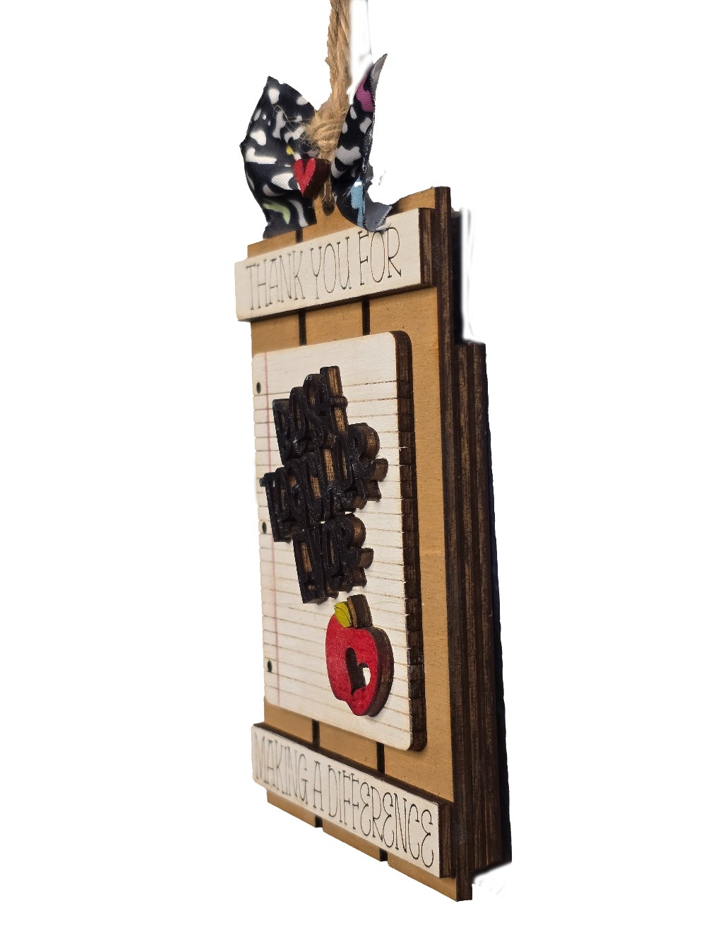 Best Teacher Ever Gift Card Holder Pallet Ornament