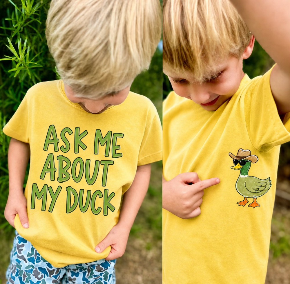 Ask me Duck Boy Yellow Tee