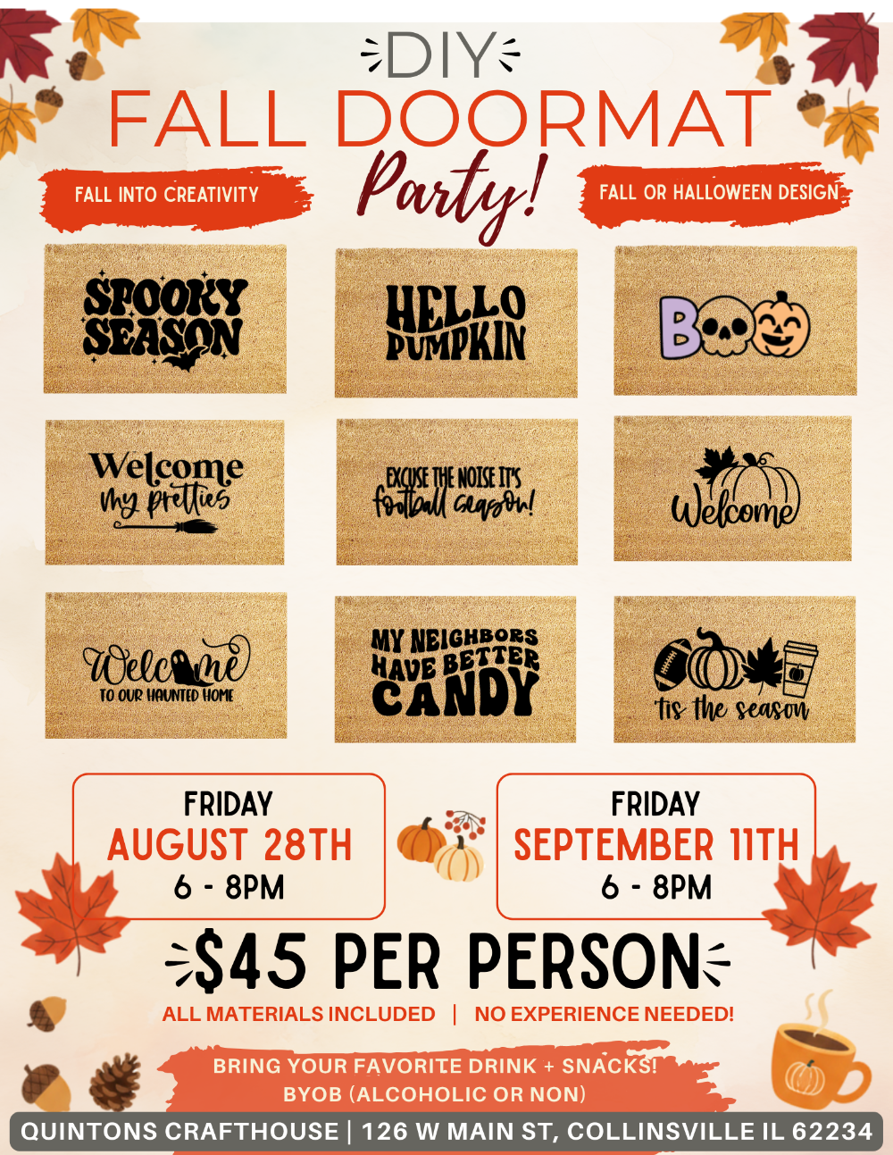 0828 Doormat Paint Party