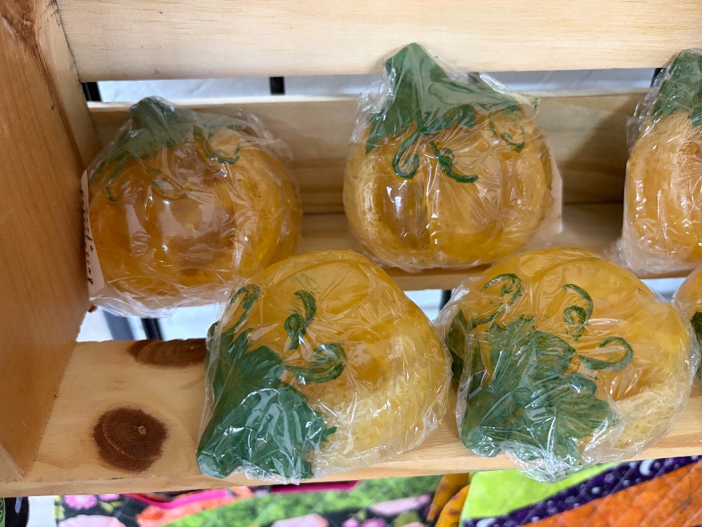 A Pumpkin luffa soap