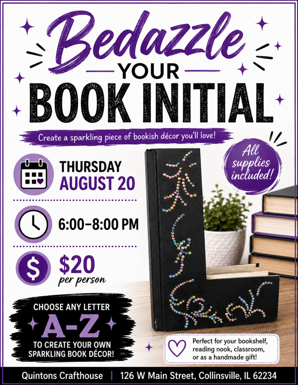 0820 Bedazzle your Book Initial