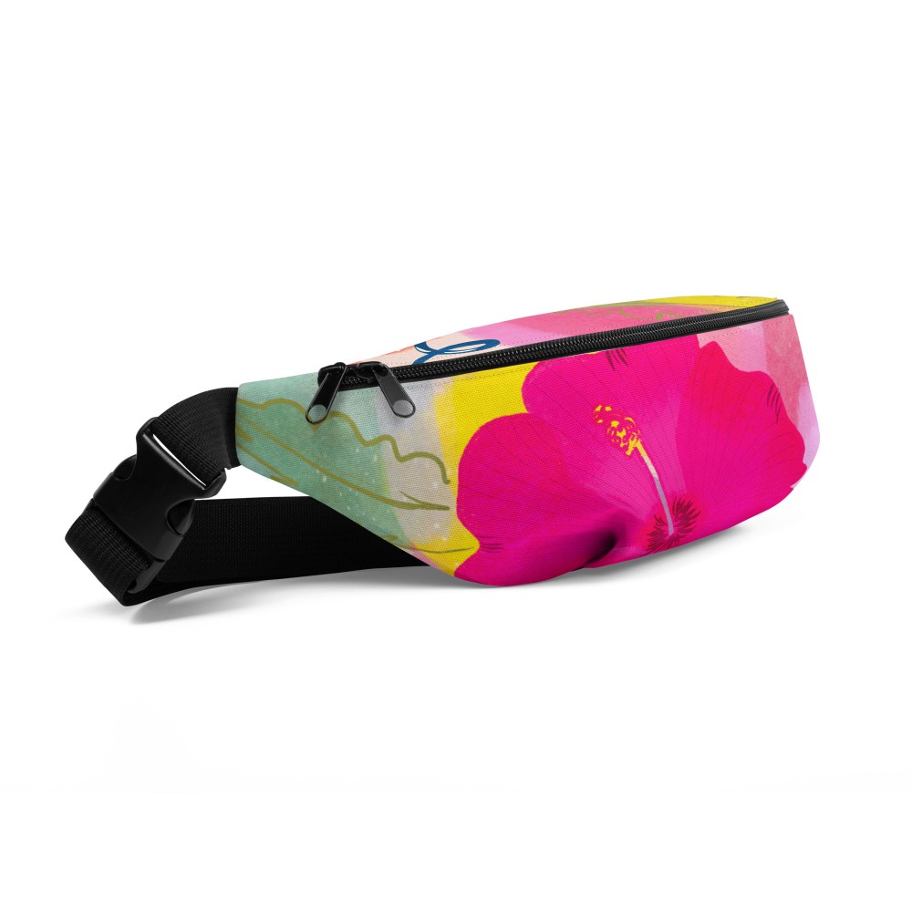 Rio funny pack Bag - Fun Colorful Hibiscus Flower Brazil Inspired
