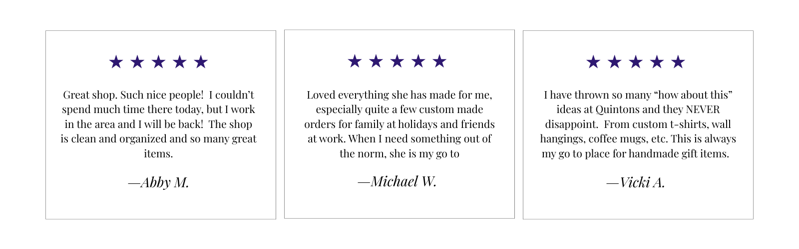 3 reviews from Quintons Crafthouse