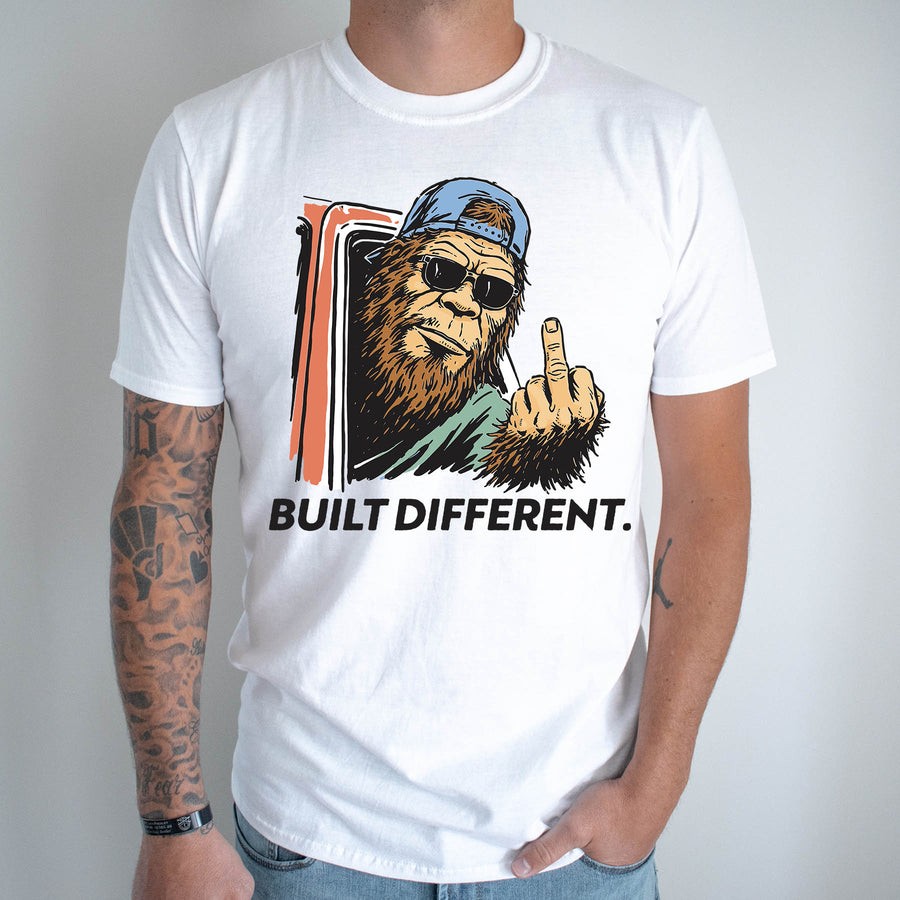 Built Different Sasquatch White Tee