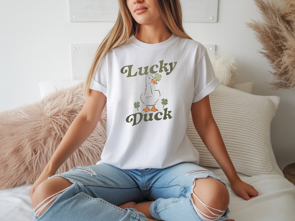 St.Paddy's Lucky Duck White Tee