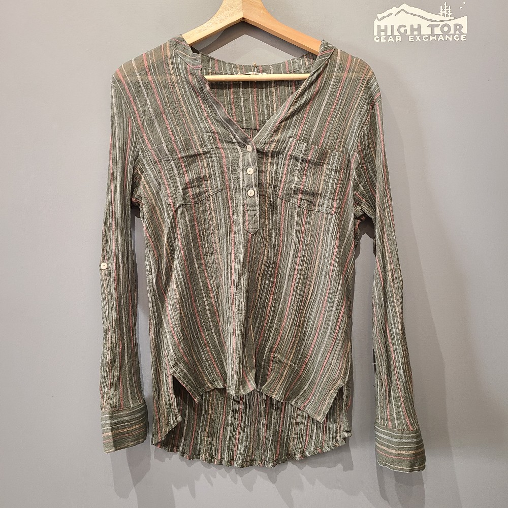 Carve Designs Women's Dylan Gauze LS Button Up (S)