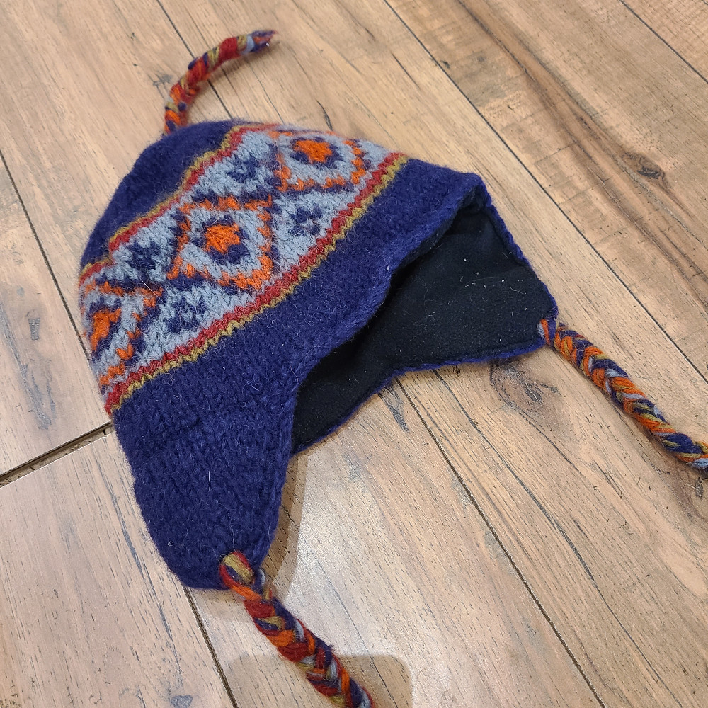 Peruvian Kid's Fleece Lined Wool Trapper Hat