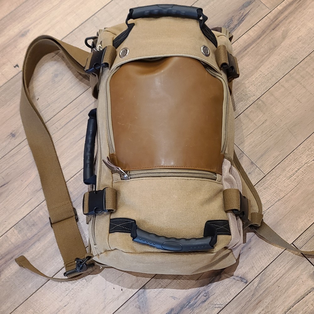 Kaka Travel Canvas Backpack/Shoulder Bag/Tote