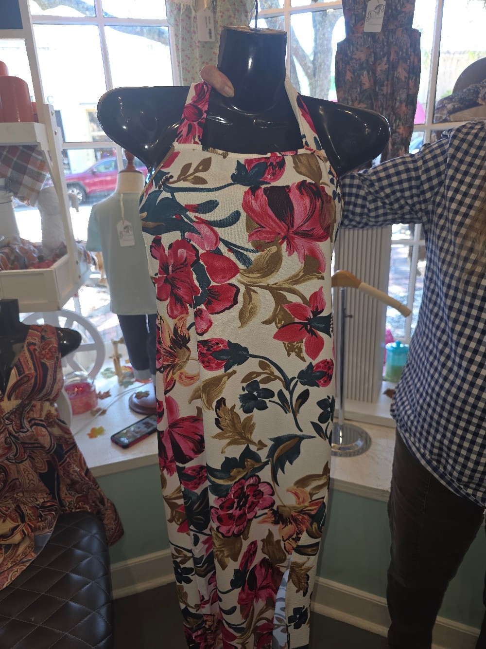 Floral Print Split Sexy Cami Dress