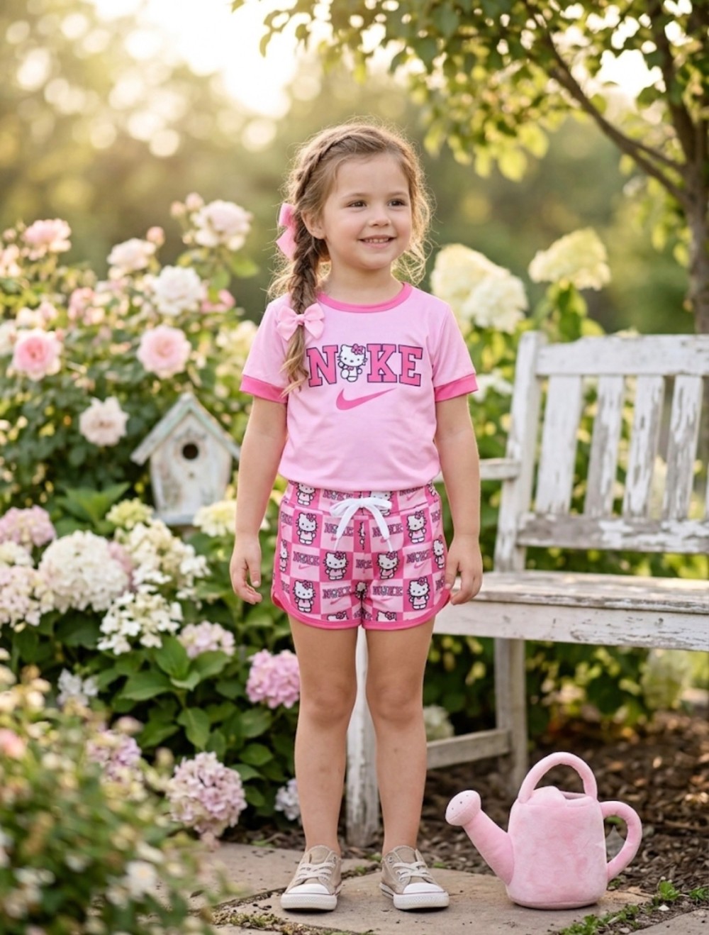 Girls Nike Kitty Short Set