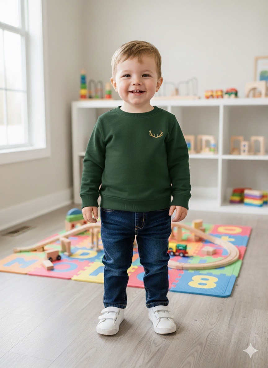 Boy Sweatshirt w/ Deer Antlers