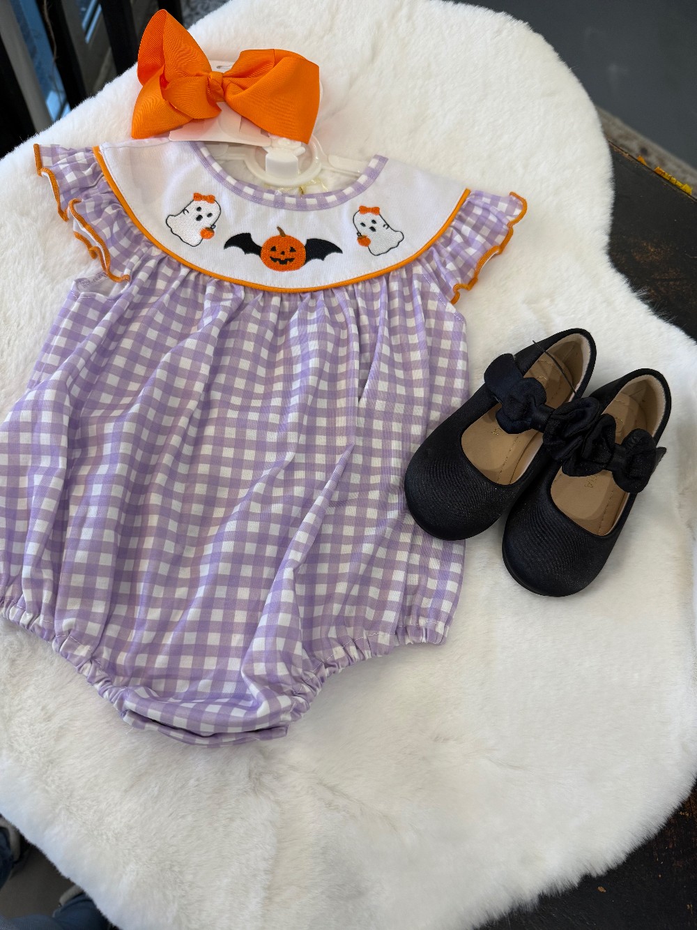 Purple Halloween Pumpkin Ghost Dress
