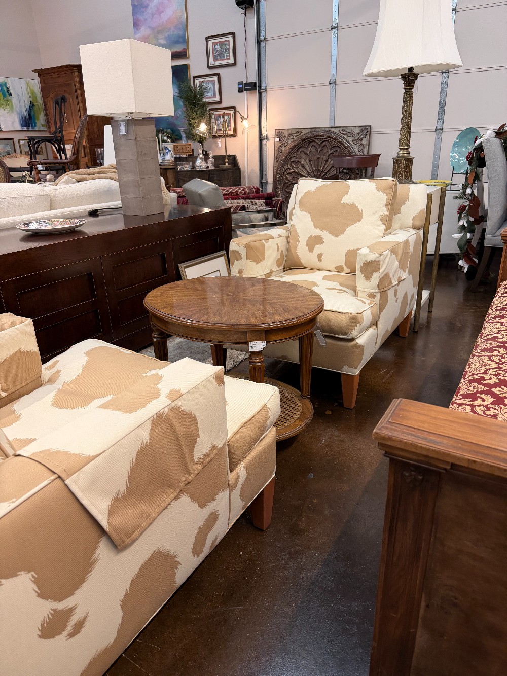 EHAN ALLEN Cow Print Chair