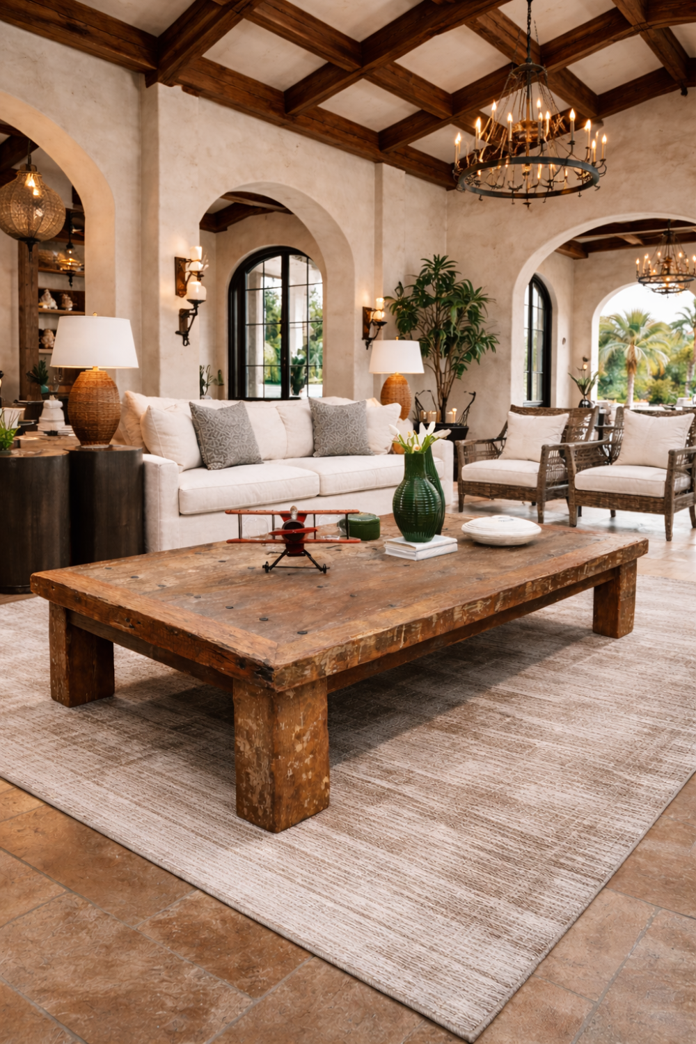 Custom Made Rustic Coffee Table 81.5 X 57.5 X 19