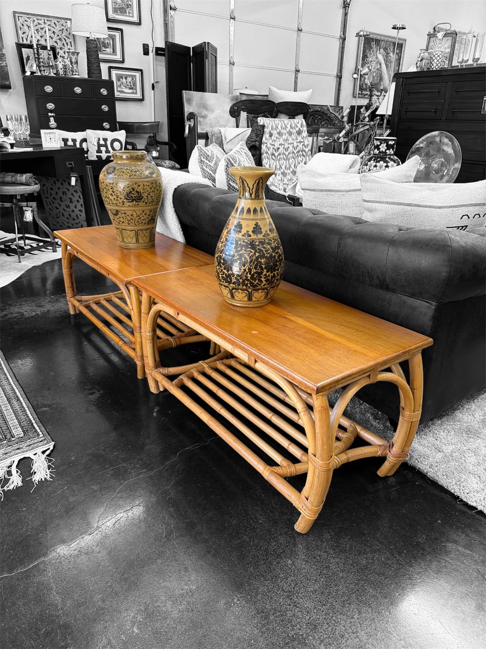 Calif-Asia Rattan Console / Coffee  Table