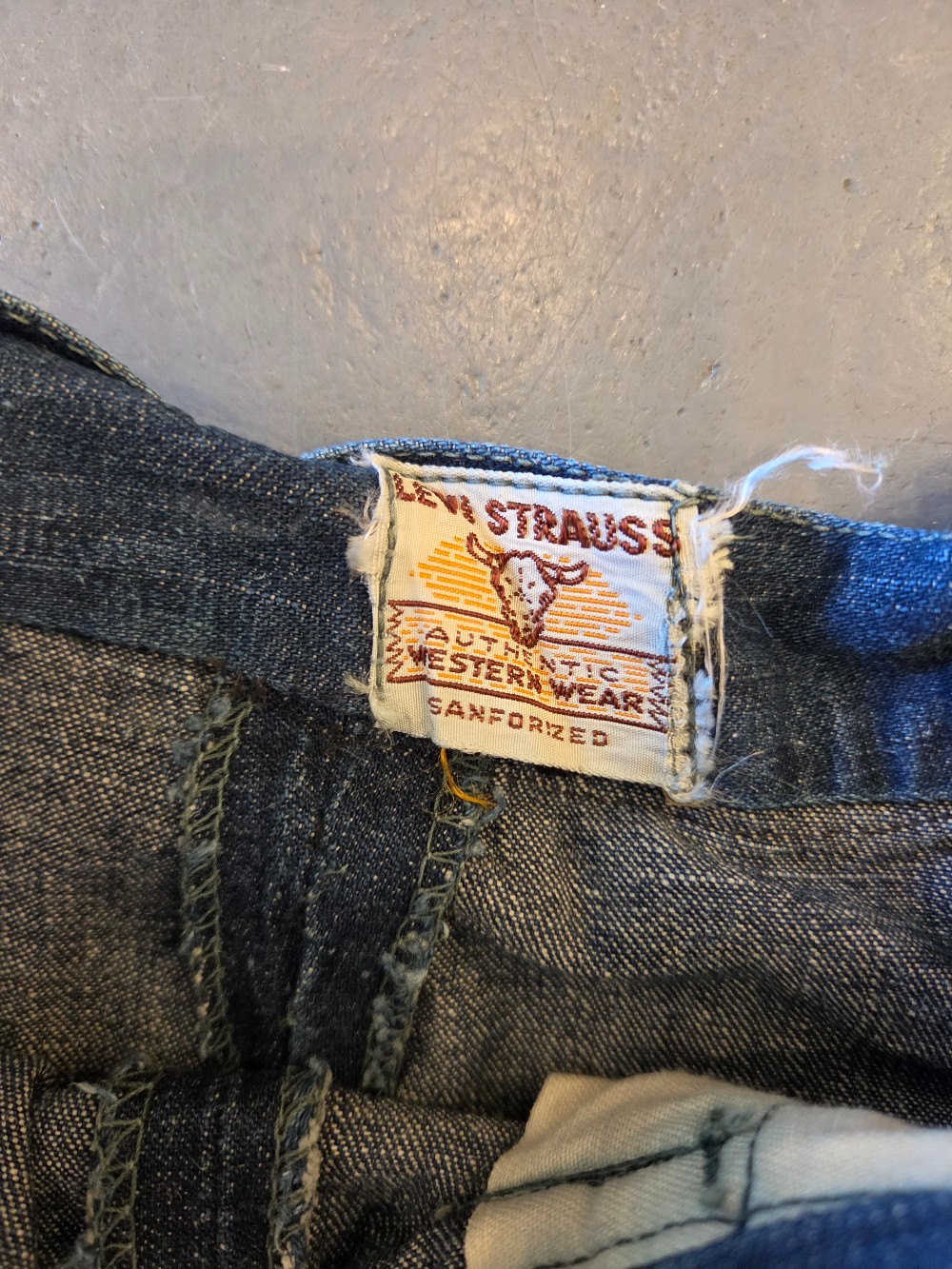 vintage 1950s Levi Strauss Western Wear denim ranch pants