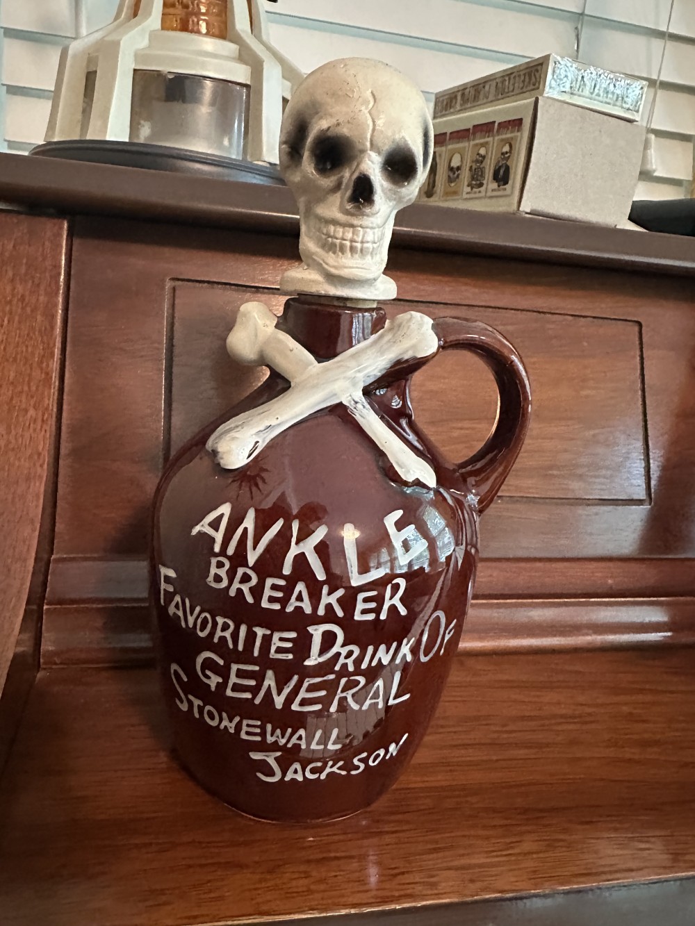 Vintage Skull & Cross Bones whiskey Jug