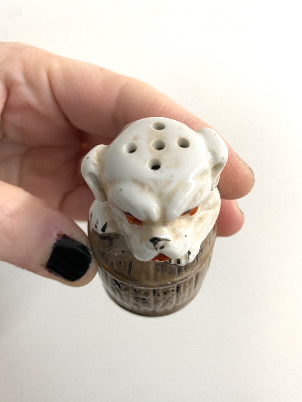 Vintage Hershey Park Bulldog Shaker Figurine