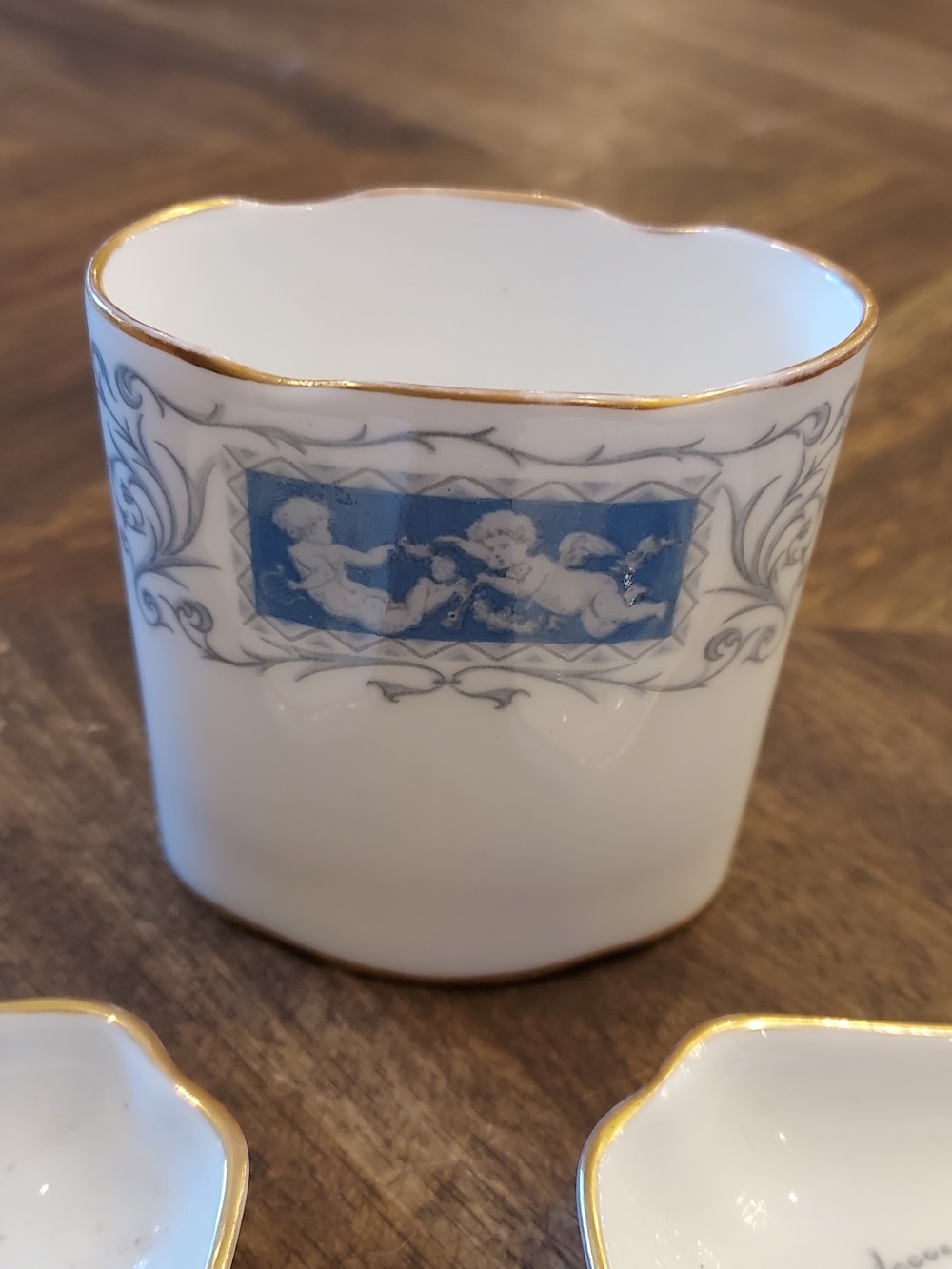 Vintage Set of 3 Coalport Revelry Cigarette Holder & 2 Ashtrays