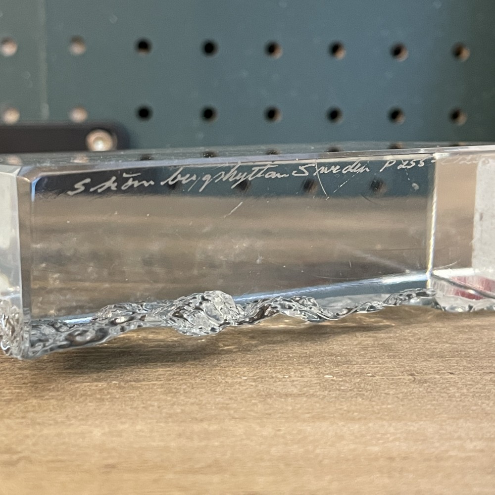 Stromberg Sweden Glass Fish Paperweight