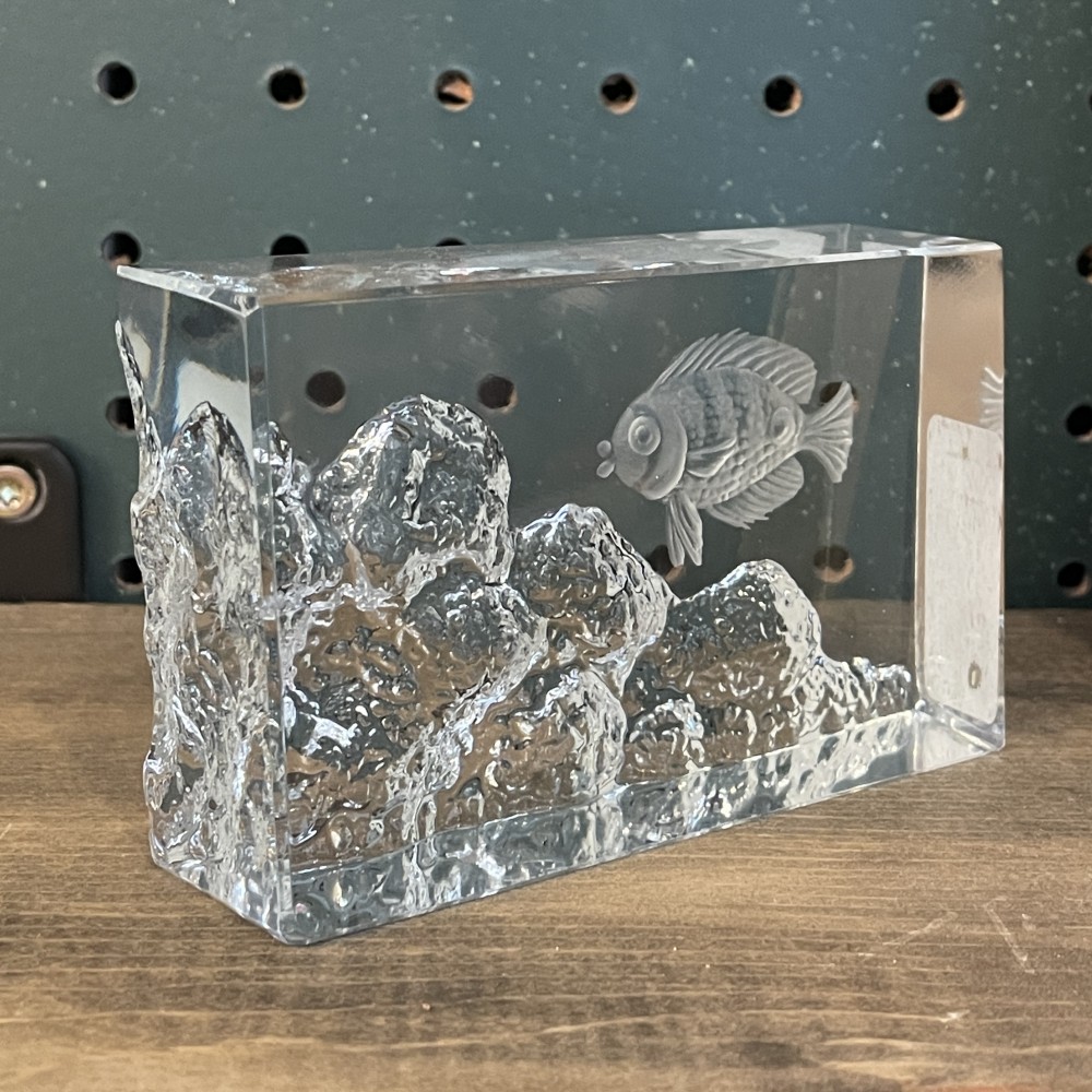 Stromberg Sweden Glass Fish Paperweight