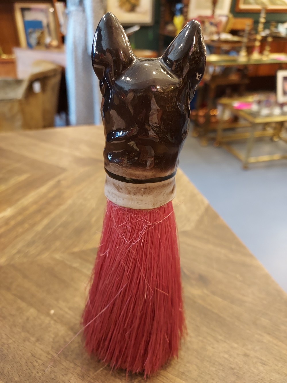 Vintage Dog Head Clothes/Crumb brush