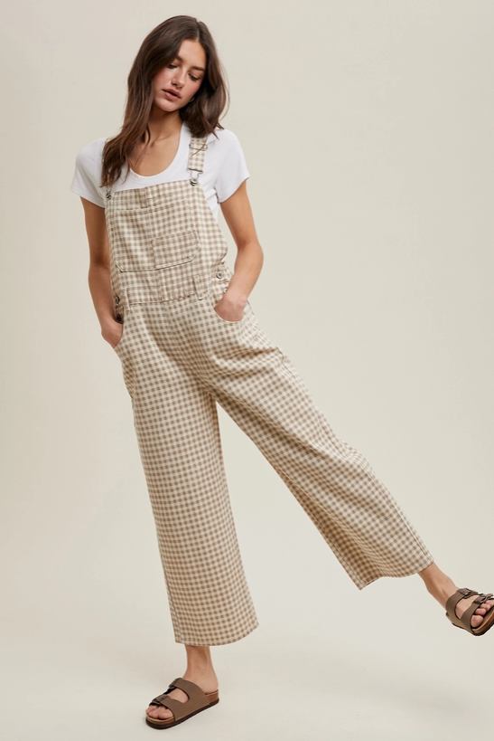 Gingham Denim Overall