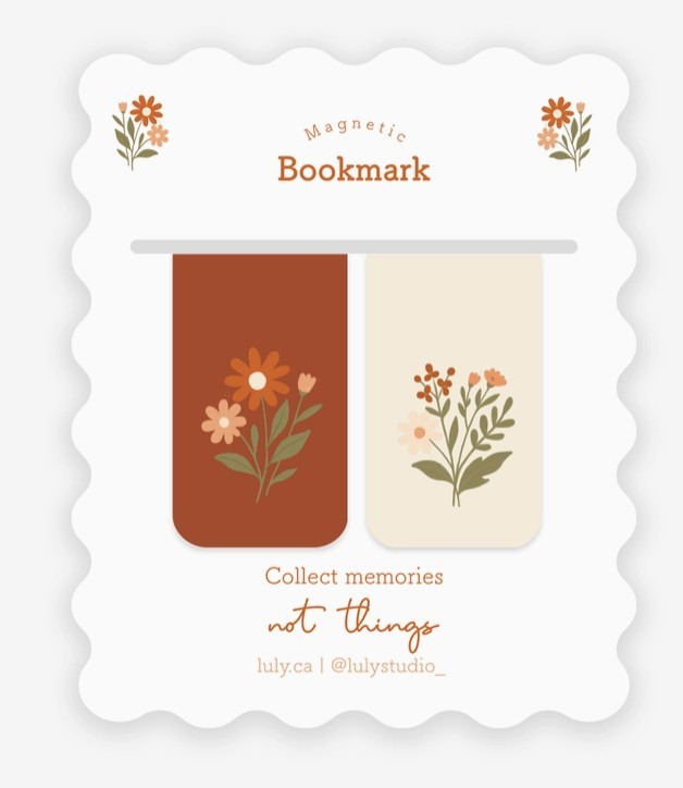 Bookmark: Flowers  (2 pack) *CANADIAN