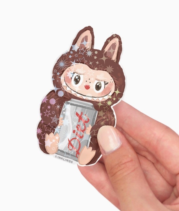 Sticker: Labubu Monster - Diet Coke