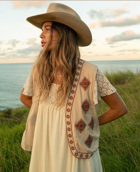 Sage Boho Vest