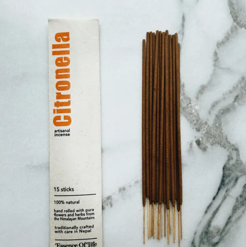 Handcrafted 100% Natural Artisanal Incense, Citronella