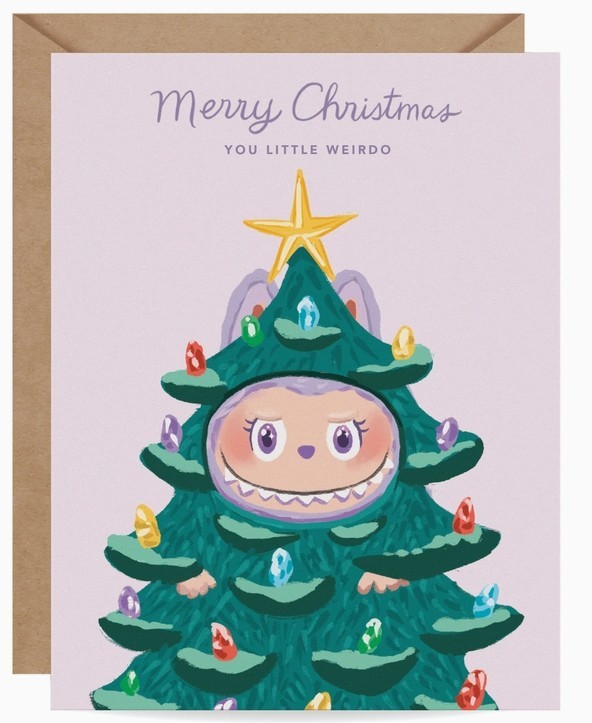 Card: Merry Christmas you little weirdo (Labubu)