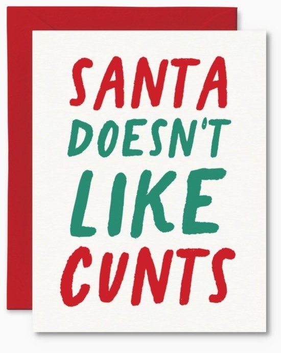Card: Santa Doesn't like Cunts