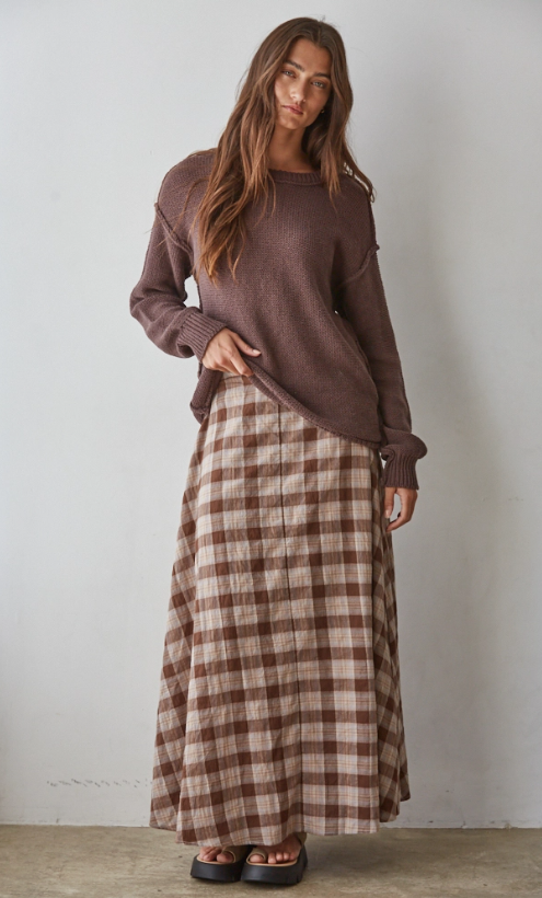 Flare Midi Skirt