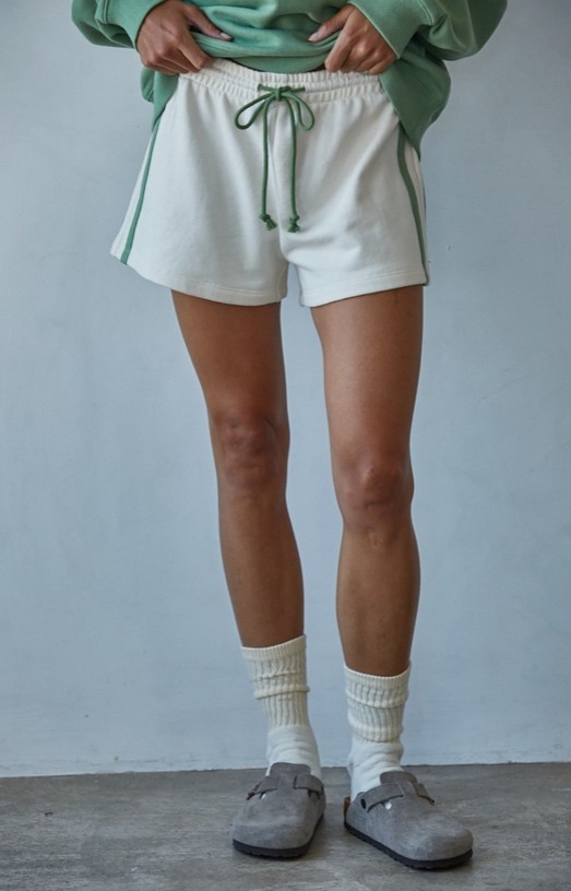 Lounge Shorts - green stripes