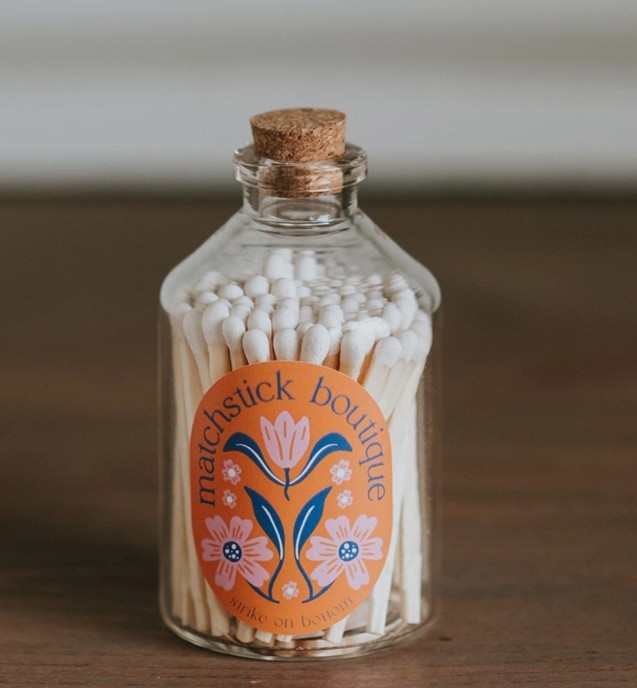 Matches - Floral Apothecary Jar
