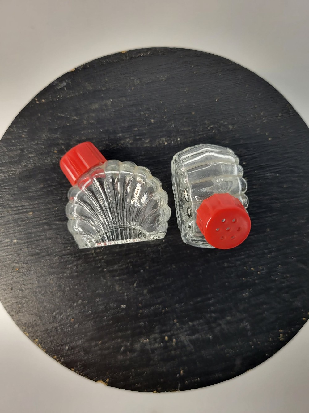 Vintage glass shakers