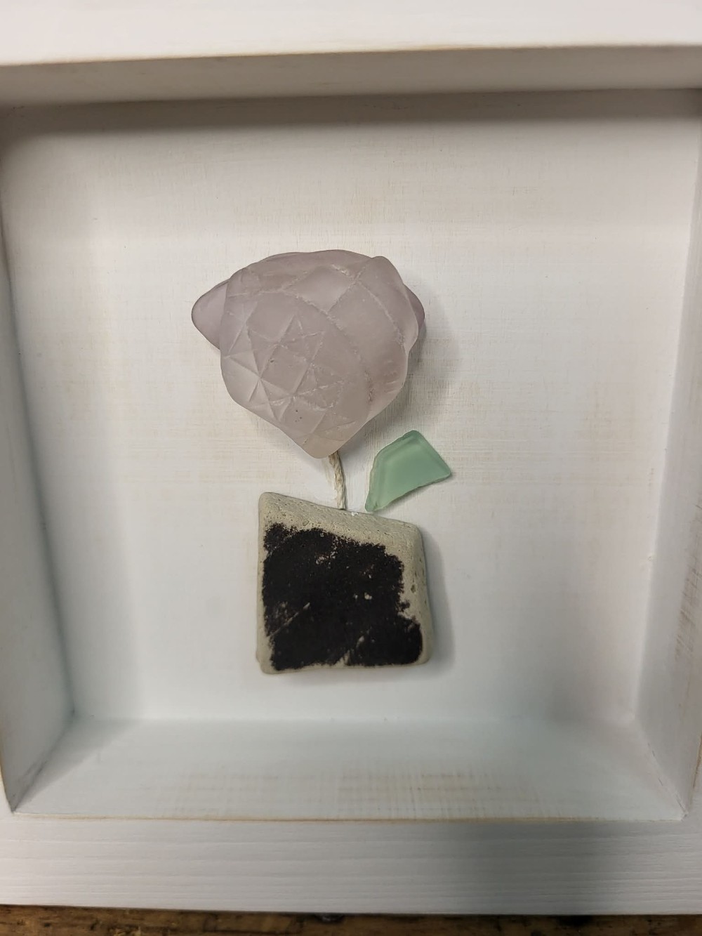 Found Glass and Pottery - Flower