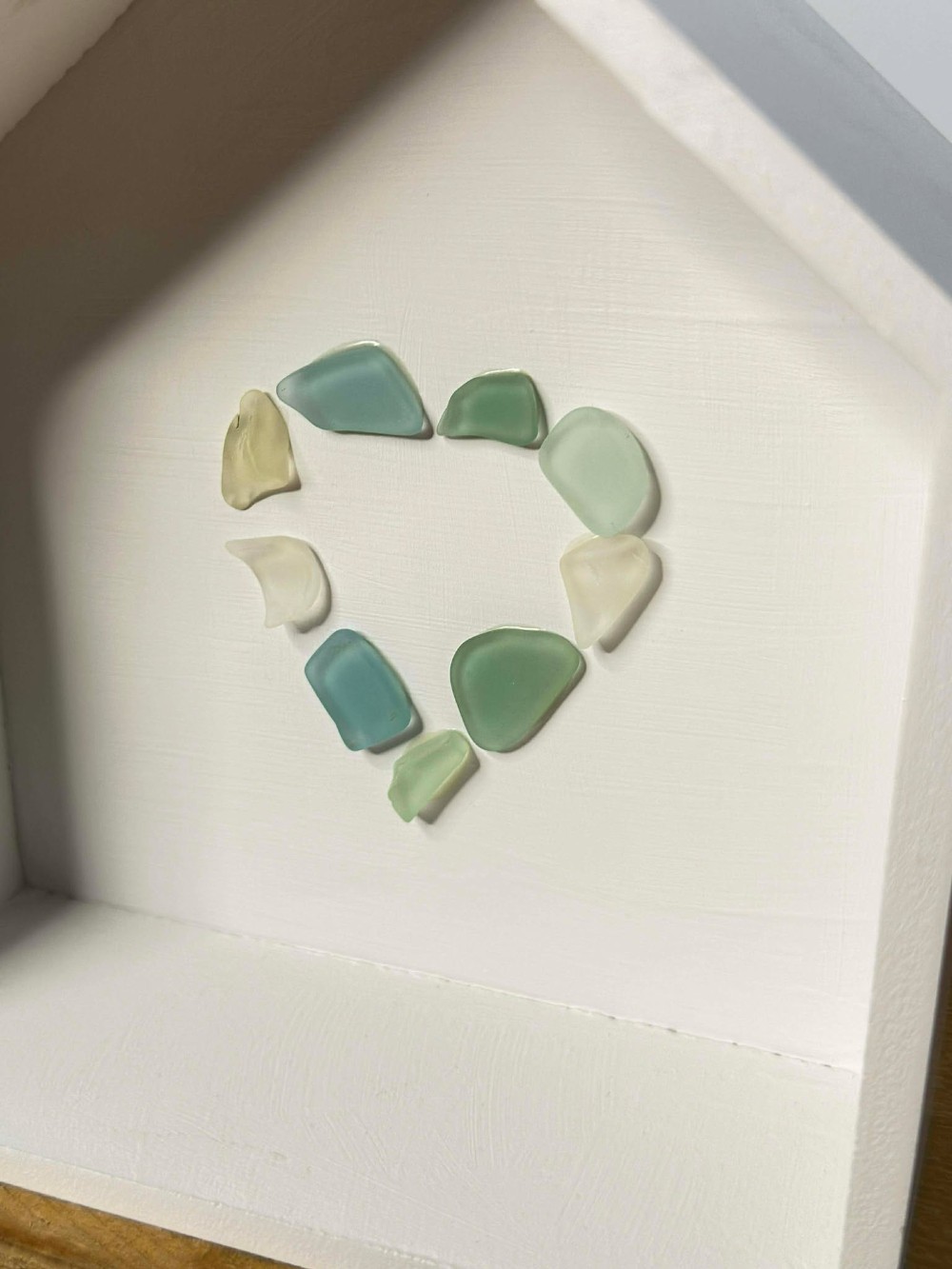 Found Glass Art - Heart in Home