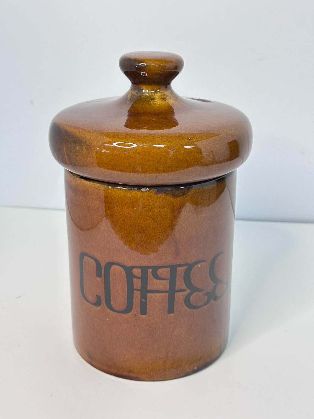 Vtg Mid Century Ceramic coffee canister
