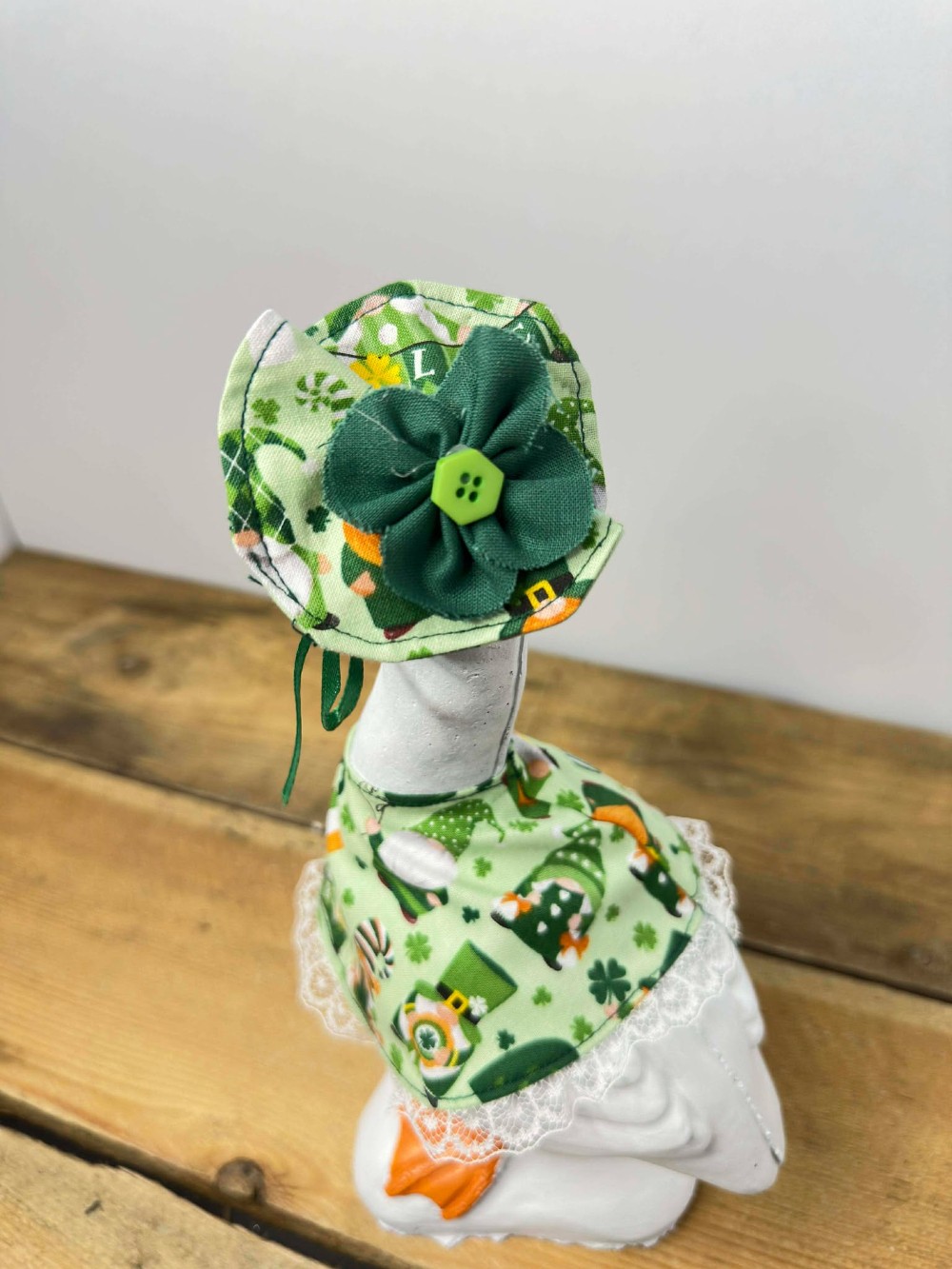 7 inch goose outfit gnome shamrock