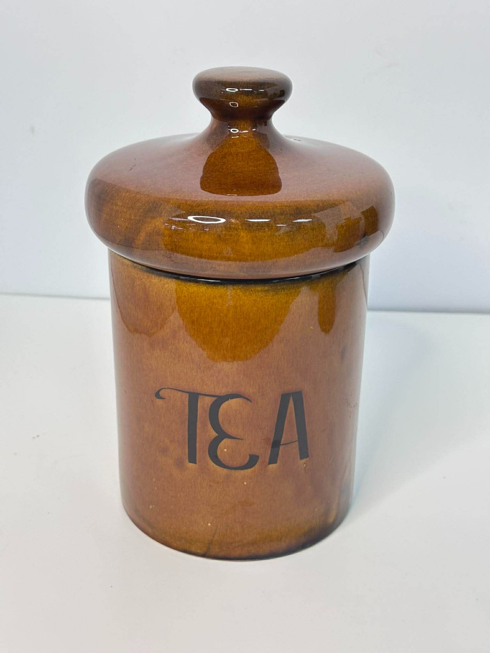 Vtg Mid Century Ceramic Tea Canister