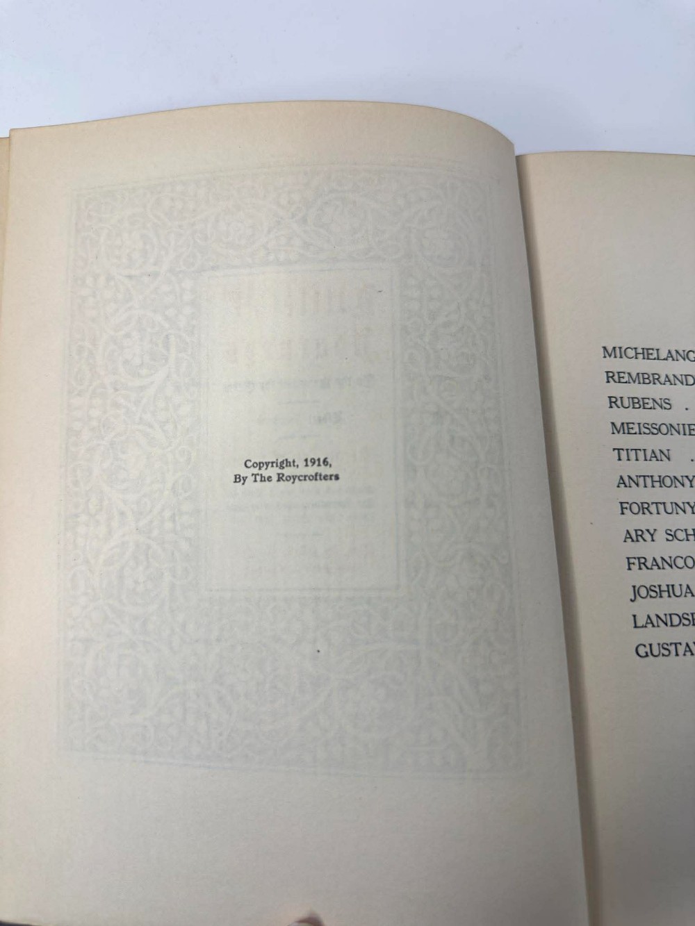 Little Journeys book Eminent Painters