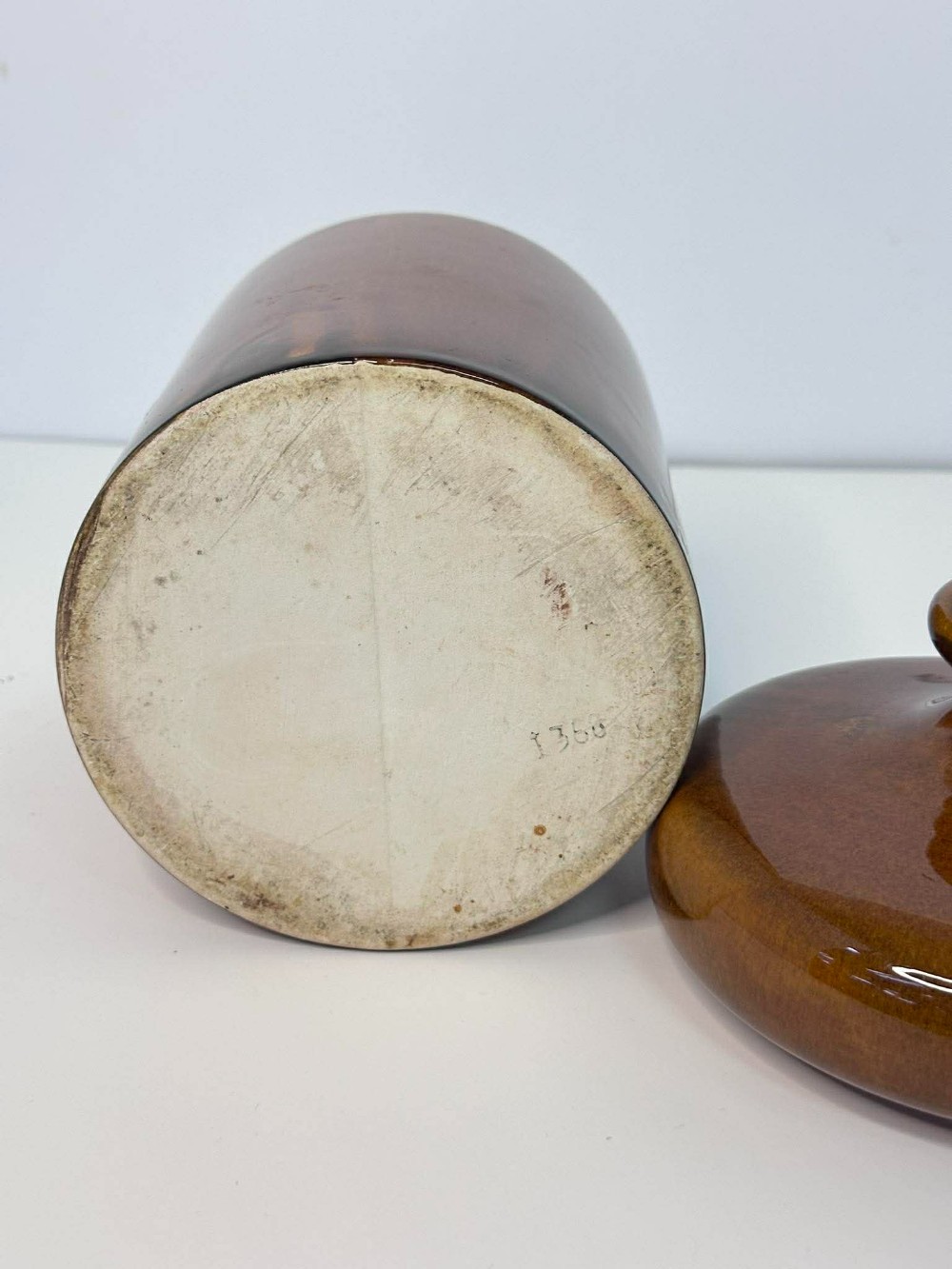 Vtg Mid Century Ceramic Tea Canister